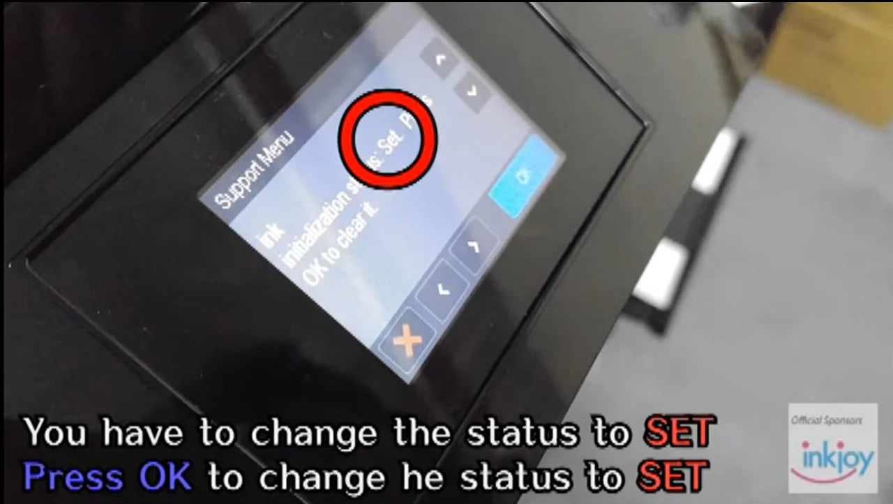 Depleted Message(Reset the Printer)