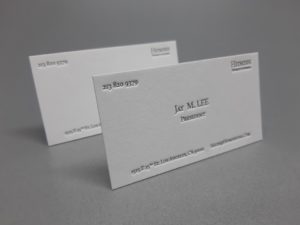 Letter press business card